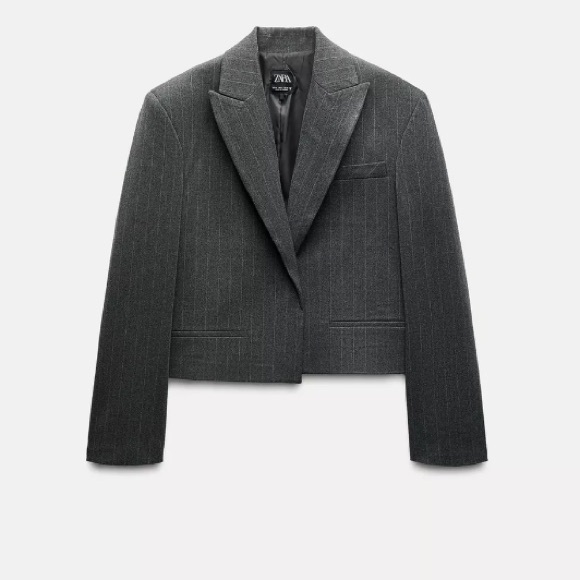 Zara Jackets & Blazers - Zara Pinstripe Cropped Blazer